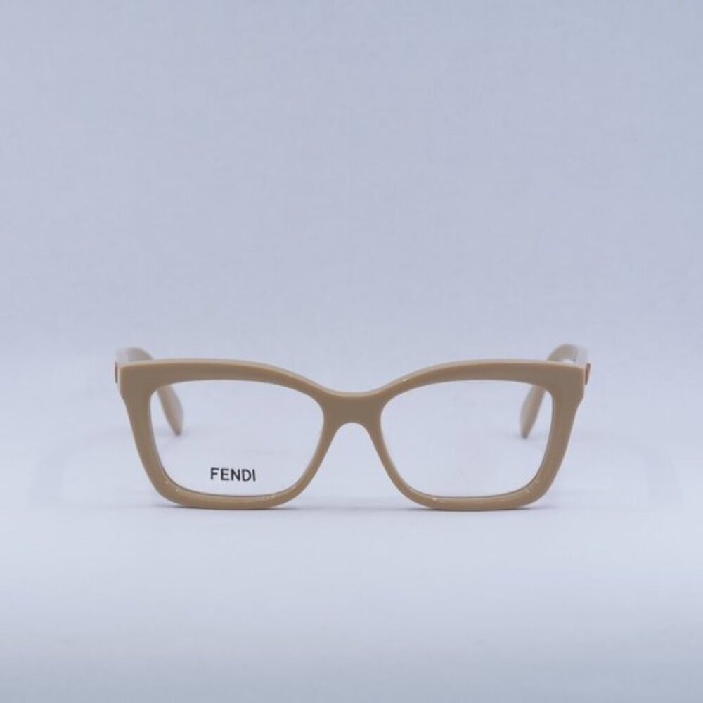 Fendi FE50057I 057 Eyeglasses Beige 52mm Cat Eye Frame - Picture 3 of 10
